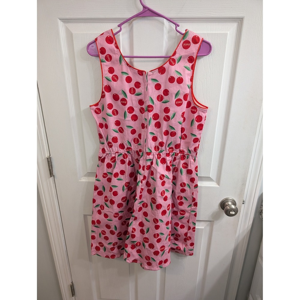 Stitch Shoppe Loungefly Coca-Cola Dress Women Pink Cherry‎ Retro - Size L - Picture 2 of 6